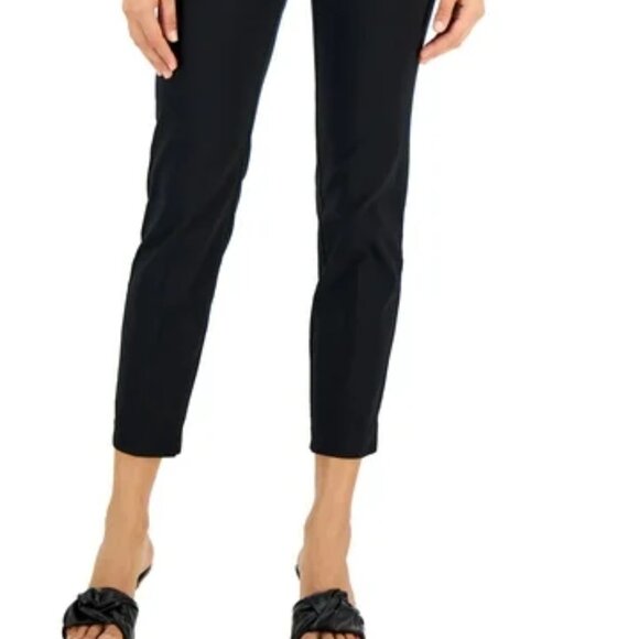 Alfani Black Pull On Tummy Control Stretch Ankle Pant 14P - Picture 2 of 9